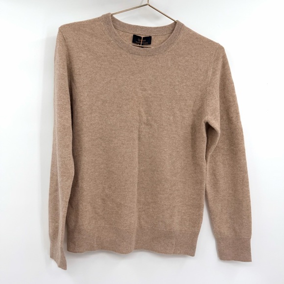 QUINCE Mongolian Cashmere Crewneck Sweater Oatmeal NWT - Picture 3 of 8